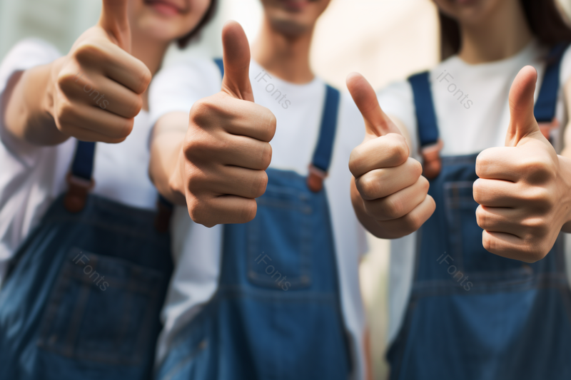 年轻创业团队相互鼓励竖起大拇指背景图,高清,摄影图,摄影图片,图片大全,摄影图免费下载